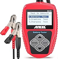 ANCEL BA101 12V Car Battery Tester 100-2000 CCA Digital Analyzer Cranking Charging Alternator Tests Trucks Boats RVs