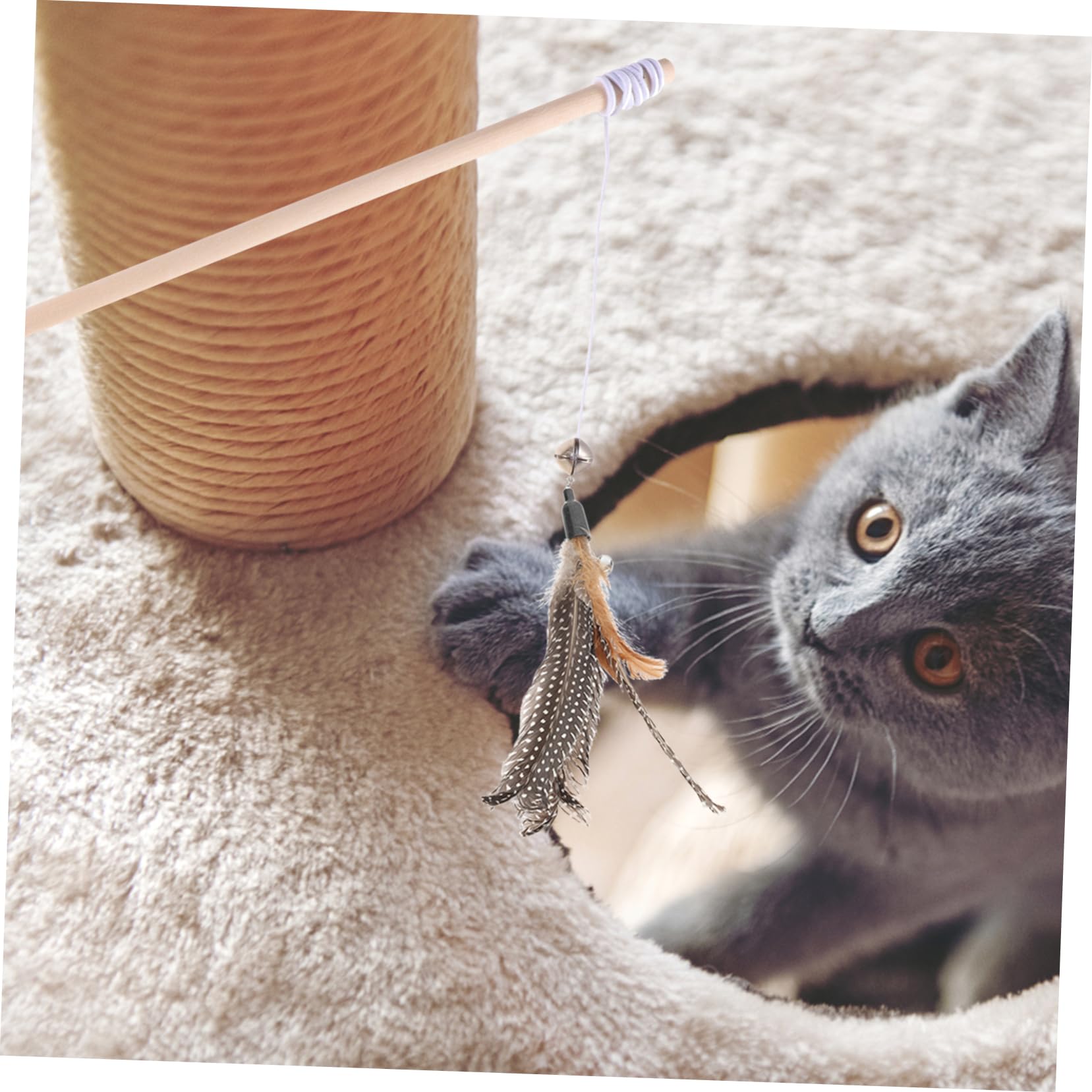 minkissy Lot De 4 Bâtons De Rechange pour Chat Jouets Interactifs pour Chat 8 Pièces X 4