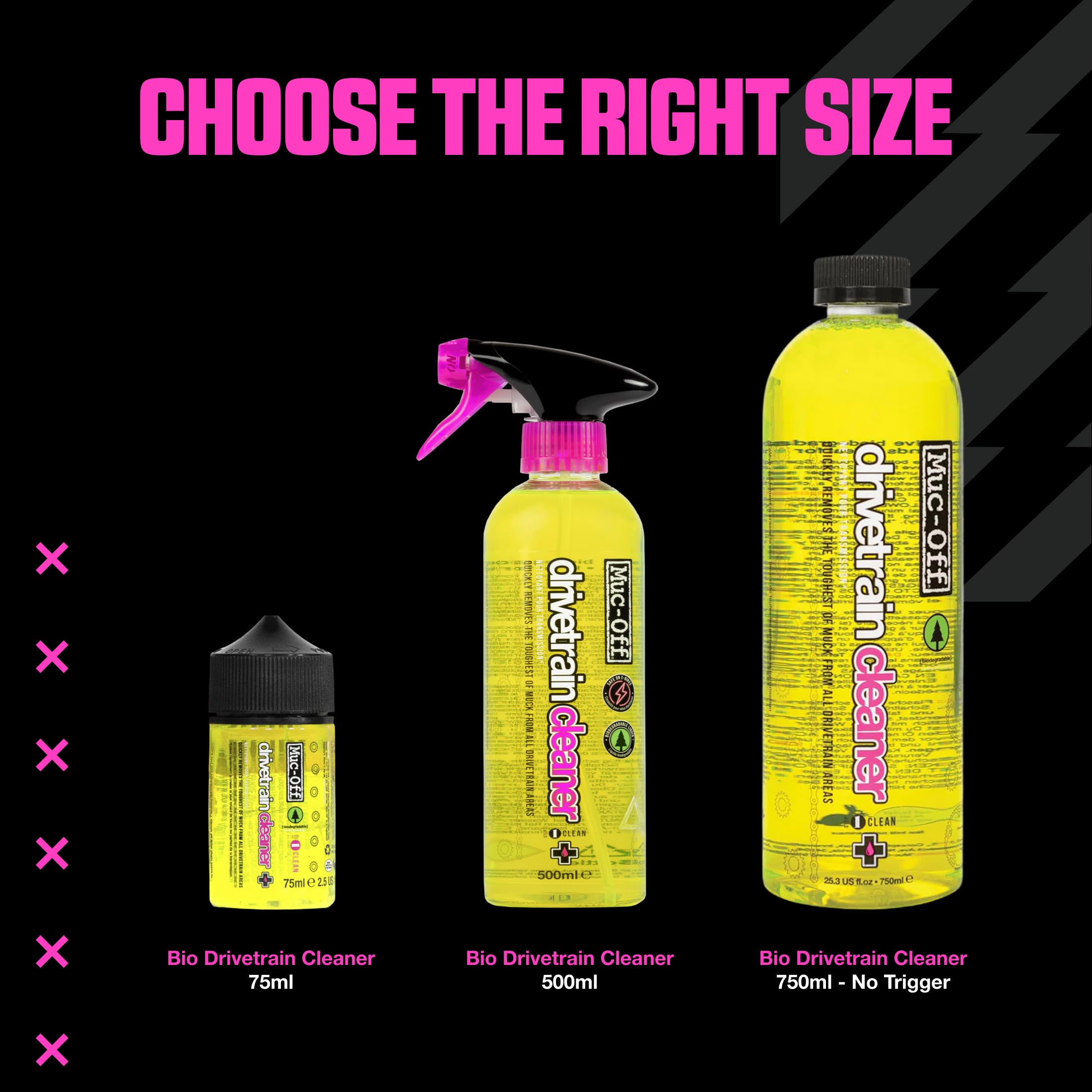 Muc-Off Limpiador de Transmisión de Bicicleta y Desengrasante de Cadena de Bicicleta, 500 ml -Limpia Cadenas de Bicicleta Desengrasante, Biodegradable y Eficaz - Apto para Todo Tipo de Bicicletas