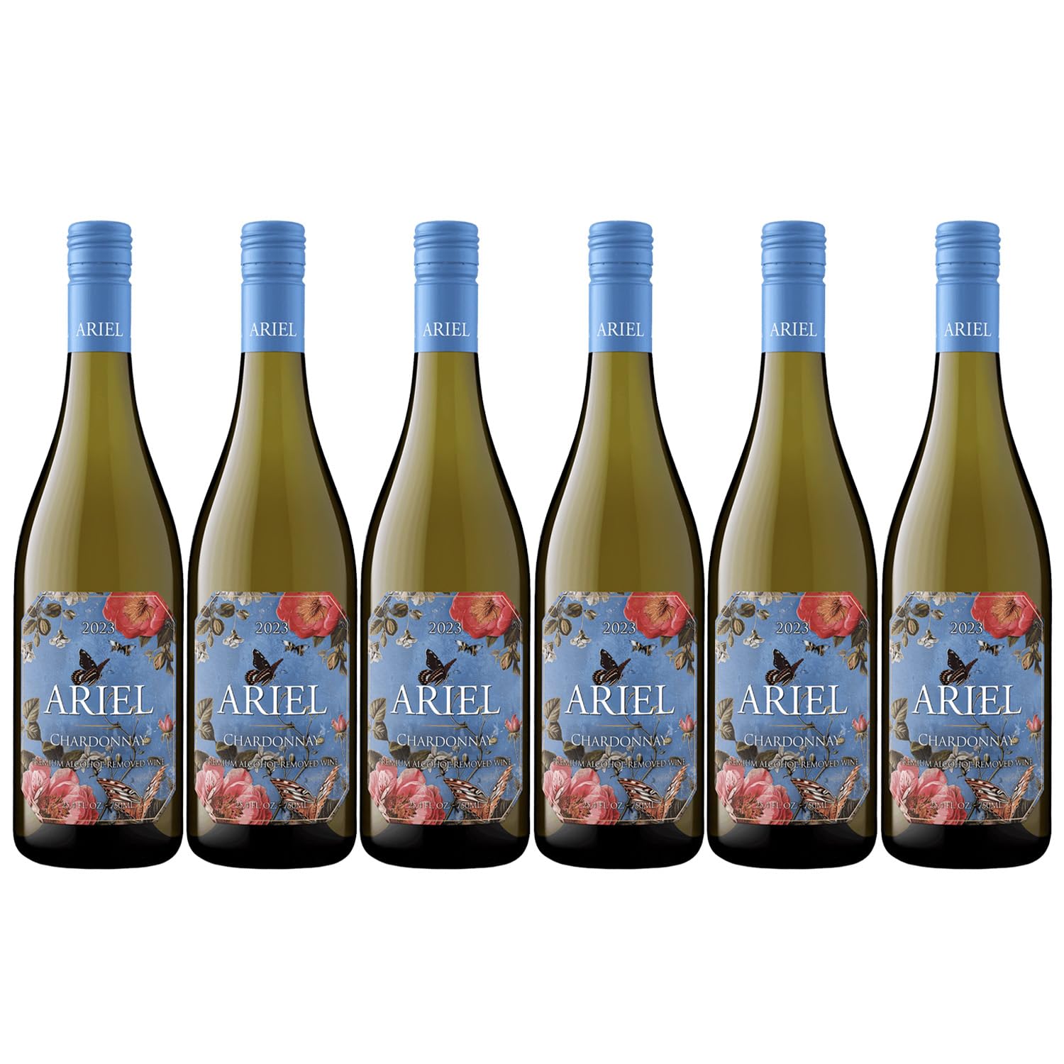 Ariel Chardonnay Non-Alcoholic White Wine Experience Bundle with Chromacast Pop Socket, Seasonal Wine Pairings & Recipes, 6 Pack