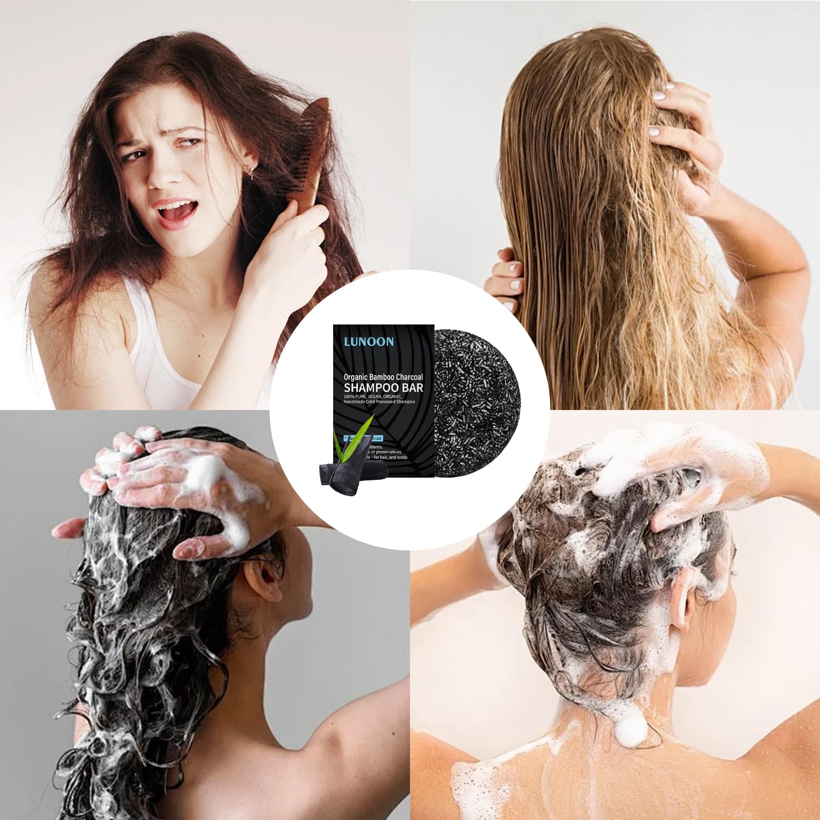 2 PCS Anti Gray Bar,Anti Grey Bar Für Lebendige Haarfarbe,Organische Haarverdunkelungs Grey Hair Reverse,Anti Gray Bar Lorenge Kopfhaut Reinigen Und Erfrischen
