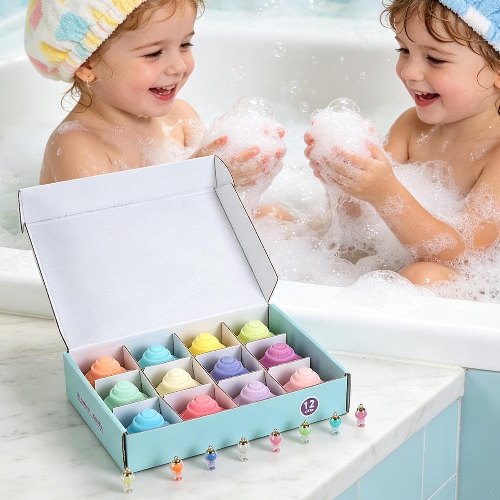 Badekugeln für 12 Stück Körperwäsche Untertasse