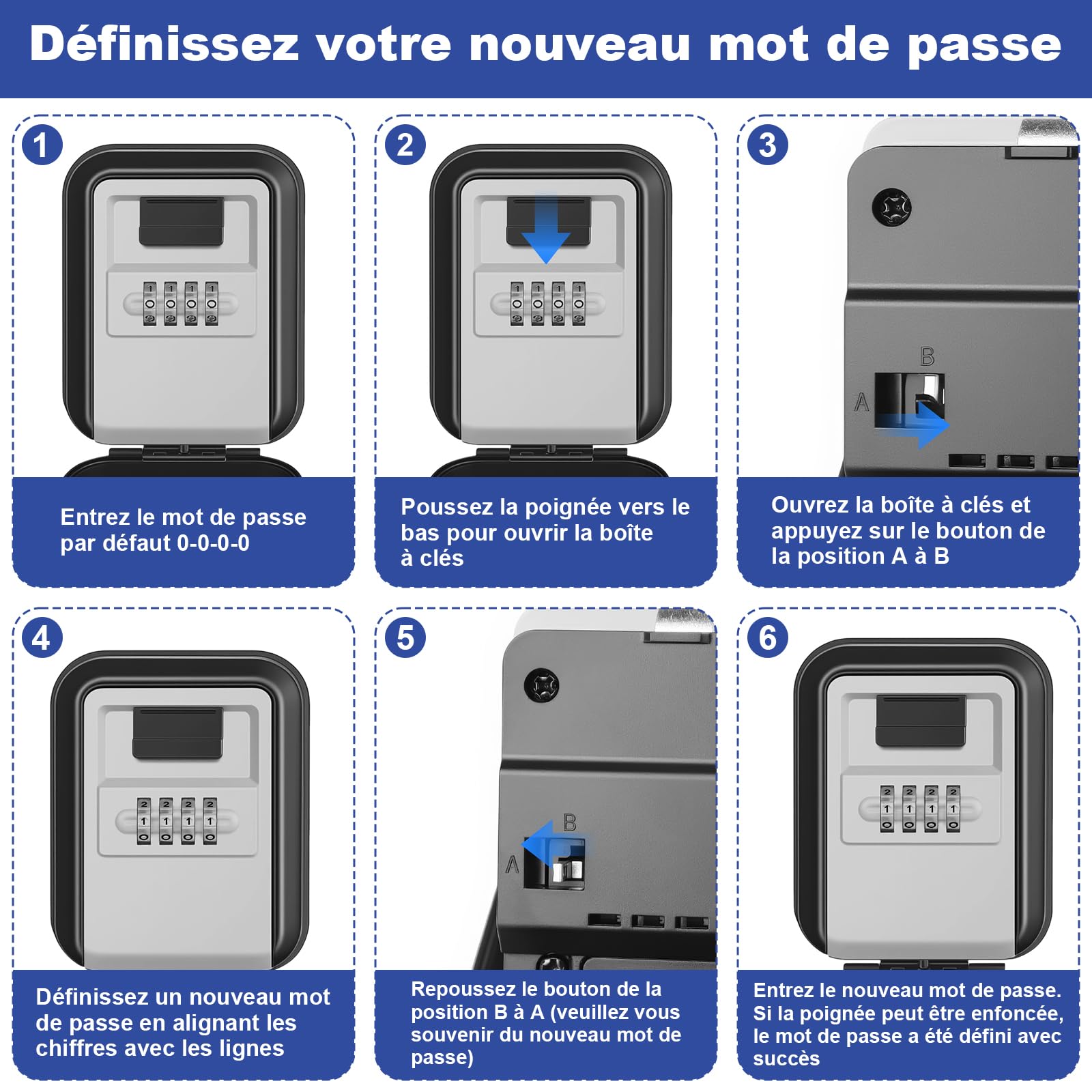 Diyife Boite a Clef Rétroéclairée, Etanche Grand Boite a Clefs Murale, Éclairage Automatique, Boite a Clef Exterieur avec Cache de Protection & Corps de Serrure Renforcé, 2 Crochets Intérieurs