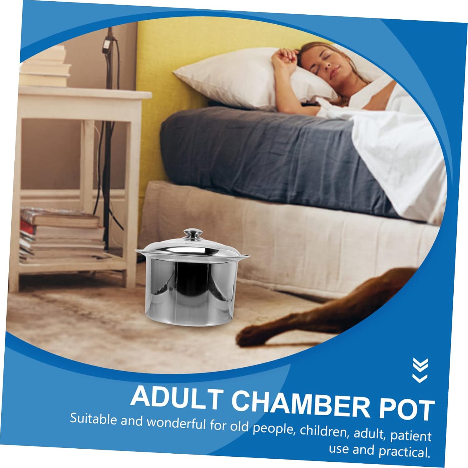 Covered Boy Girl Spittoon Stainless Steel Urinal Bedpan Home Night Urinal Portable