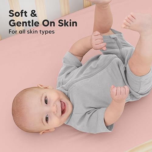 Miniatura 4 de KeaBabies Paquete de 2 sábanas orgánicas para cuna para niños y niñas, sábana bajera ajustable de 52 x 28 pulgadas, funda de algodón de jersey