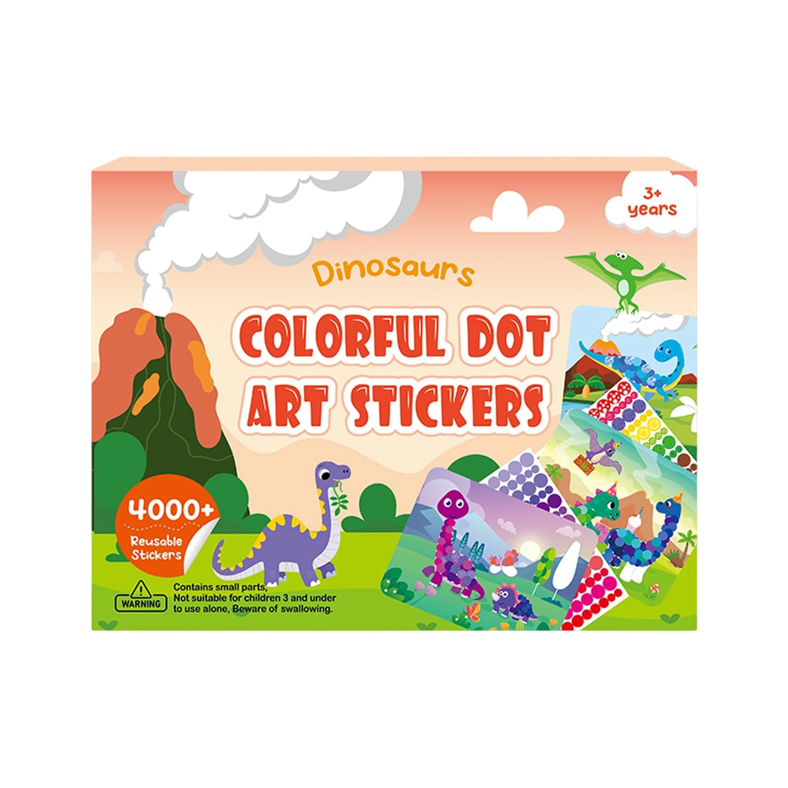 Educational Cartoon Dot Stickers Great for Early Learning Activities Fun Dot Art Sticker Pack