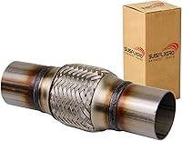 Vista 18 de Tubo Flexible de Escape SUISFLXGRO Universal Tipo 100% Acero Inoxidable Para Carga Pesada y Autos (1 PC, 2X8X12)