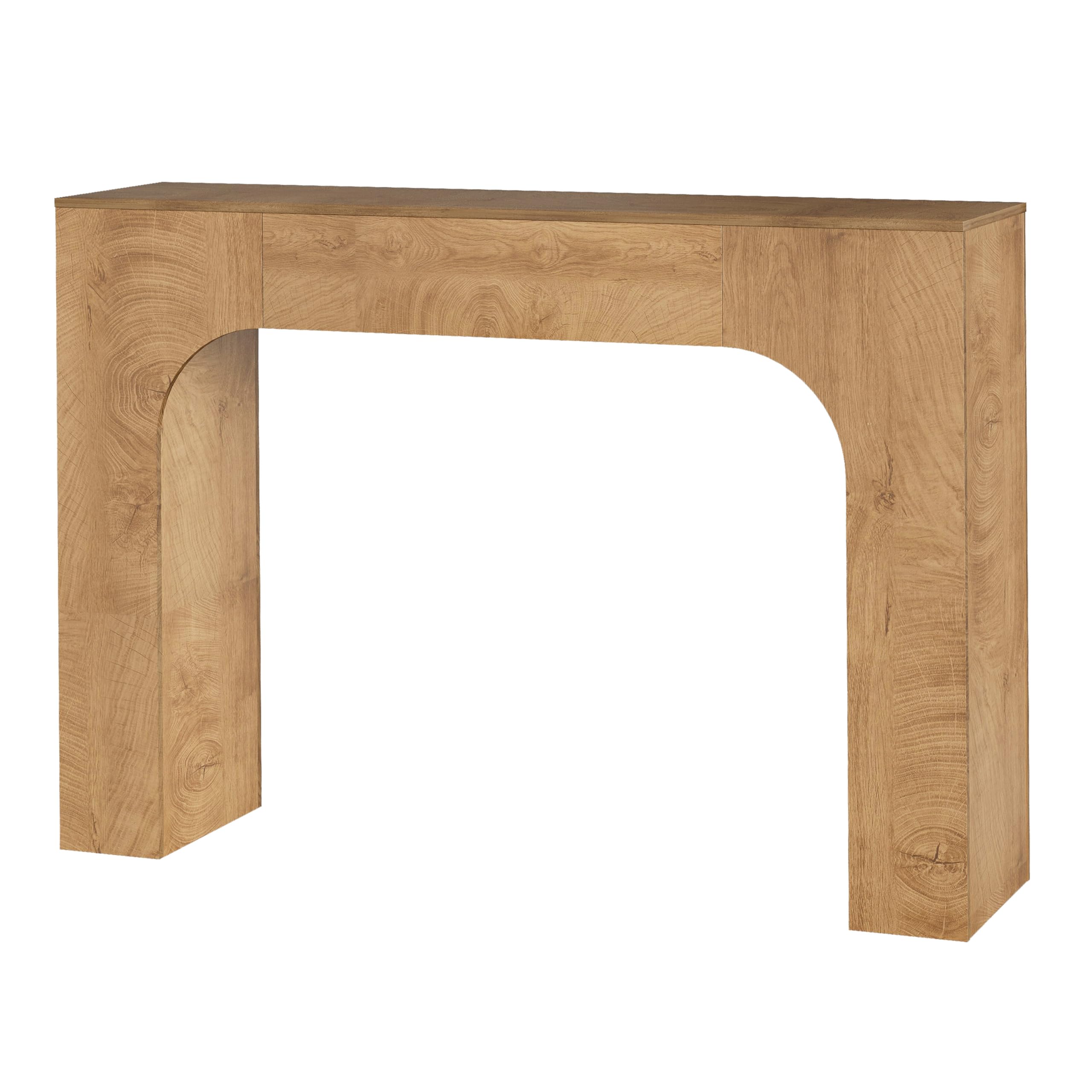 Table console d'entrée 120 cm en chêne rustique meuble de canapé étroit