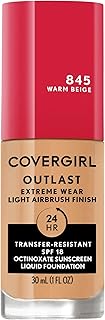 Outlast Extreme Wear 3-in-1 Full Coverage Liquid Foundation, SPF 18 Sunscreen, Warm Beige, 1 Fl. Oz.