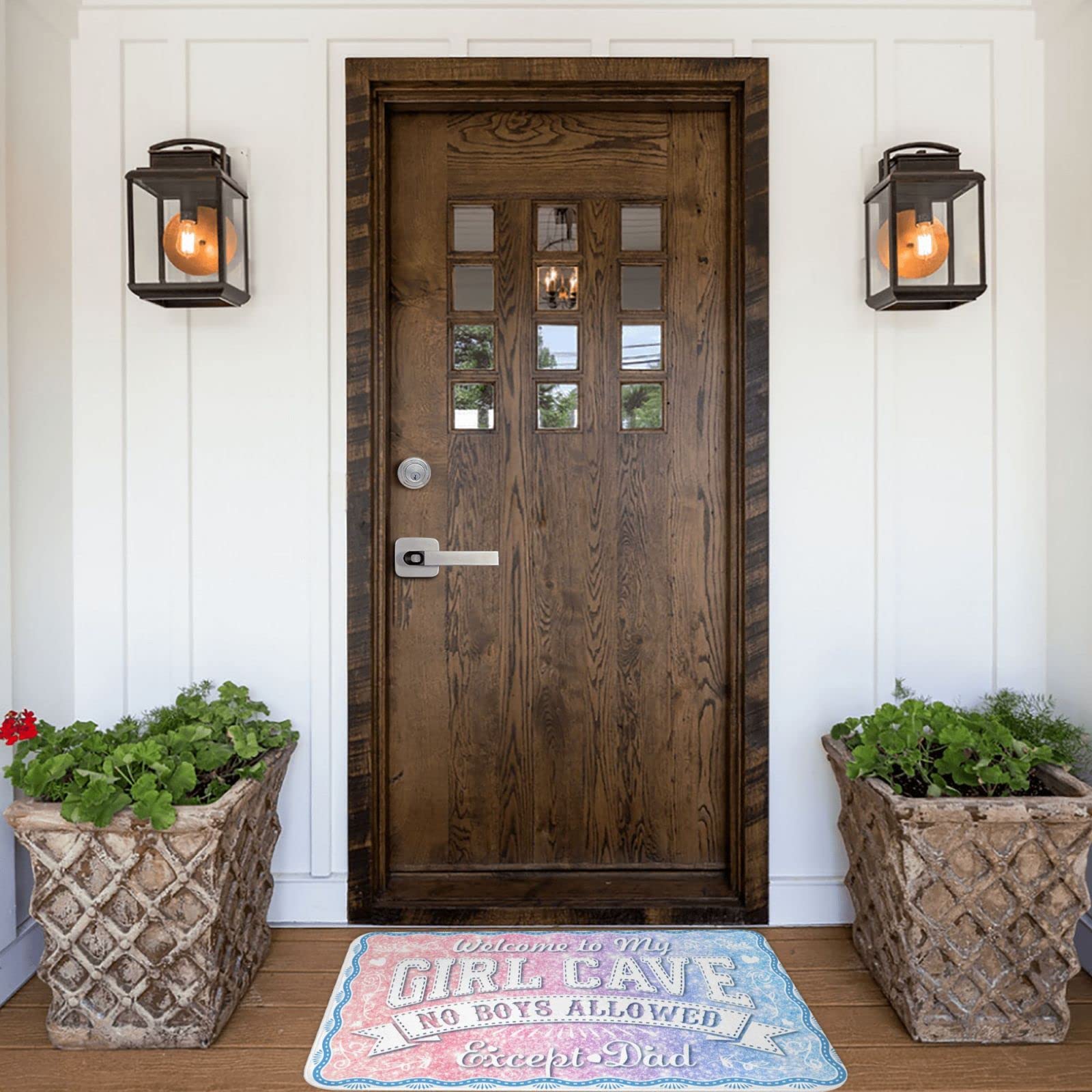 Jesienna wycieraczka do drzwi wewnątrz 'No Boys Allowed Sign for Girls Rug Fall Rugs for Front Door Small Outdoor Rug (rozmiar: 65 x 90 cm)