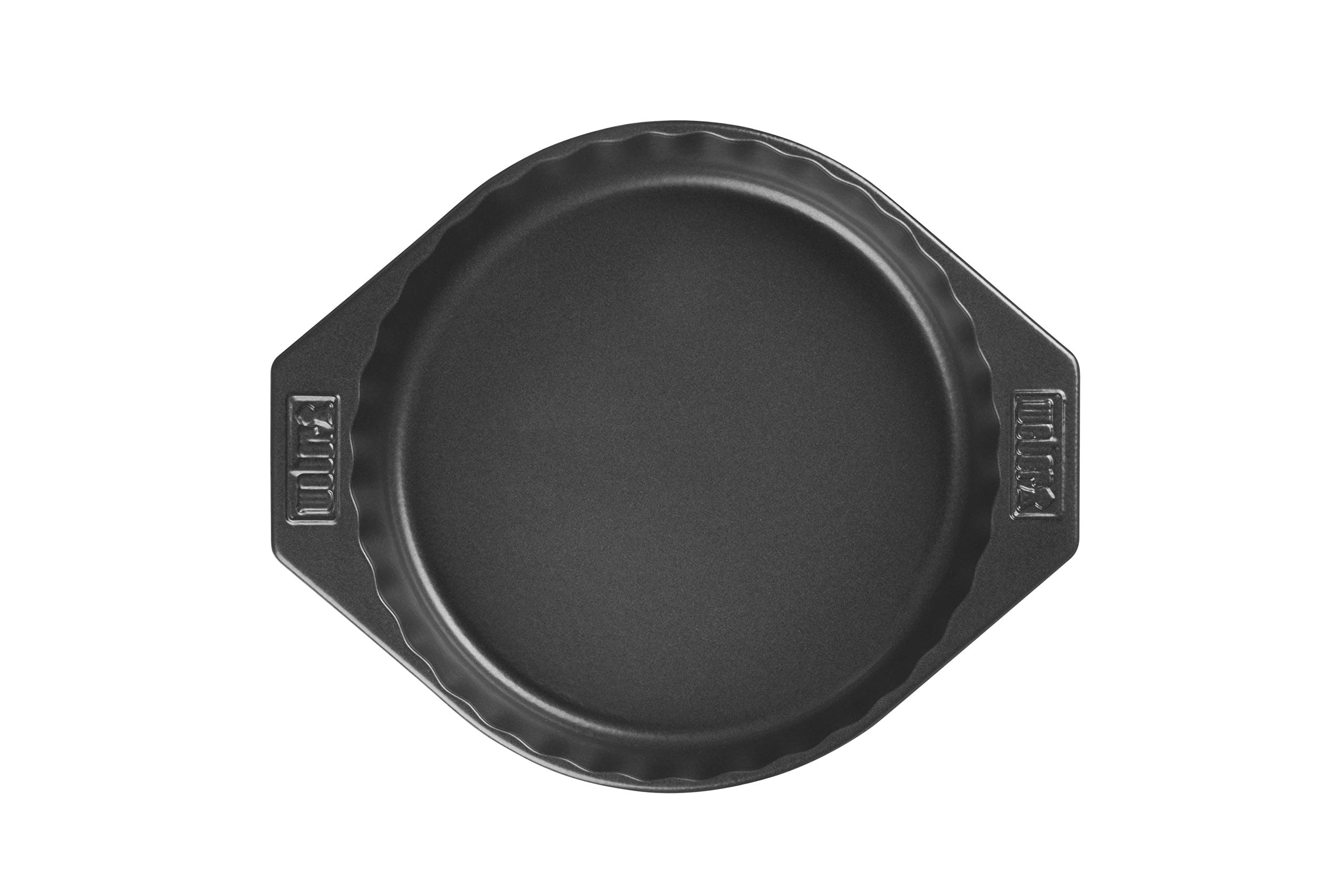 Weber Moule à Tarte en céramique (Ø 30cm), Parfait pour Les gâteaux, gratins et Desserts, Compatible Lave-Vaisselle, résistant à la Chaleur, Facile à Nettoyer, Tous Les barbecues - Noir (17887)