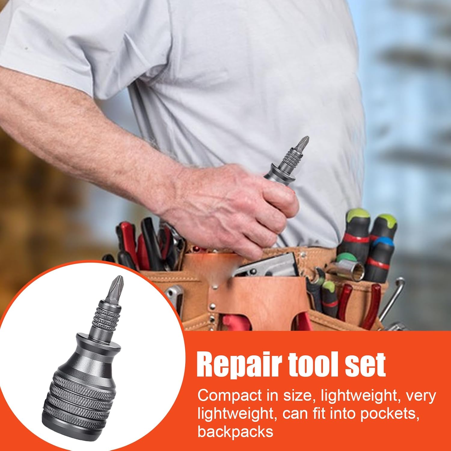 Multi Bit Screwdriver, 7-in-1 Aluminum Multifunction Screwdriver Set, Phillips one word triangle concave multi-purpose screwdriver bit, Household Portable Repair Tool Set