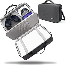 Carrying Case for PS5, Hard Shell Travel Protective PS5 Storage Bag Compatible with Playstation 5 and PS5 Digital Edition,Pro Controller,Headset,PS5 Host Base,Game Cards and Gaming Accessories