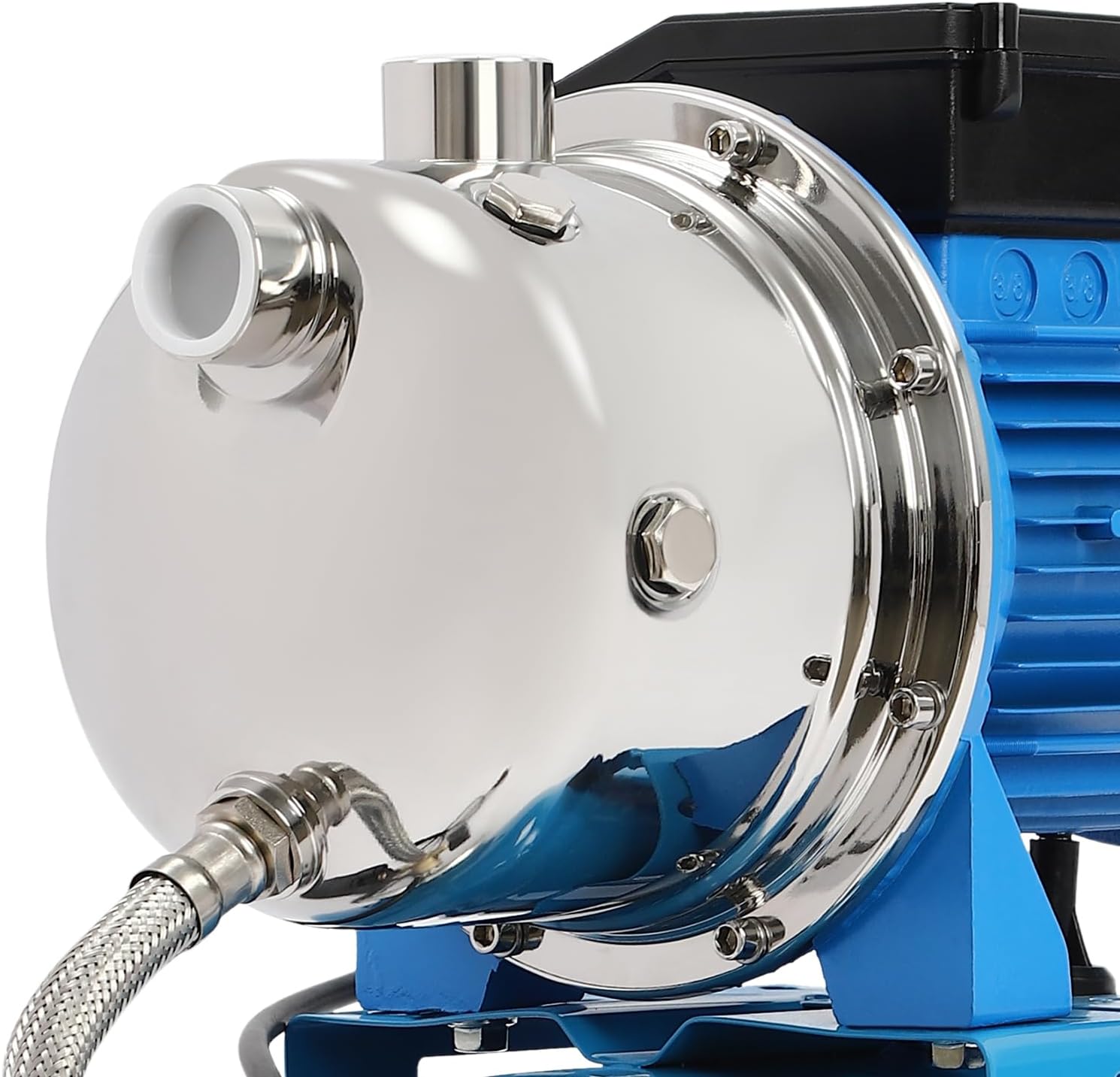1HP Shallow Well Pump with Pressure Tank, 792GPH Automatic Water Booster Jet Pump Irrigation Water Pump w/ 6.34 Gal Pressure Tank Water Pump Booster System for Home, Garden, Lawn -Blue