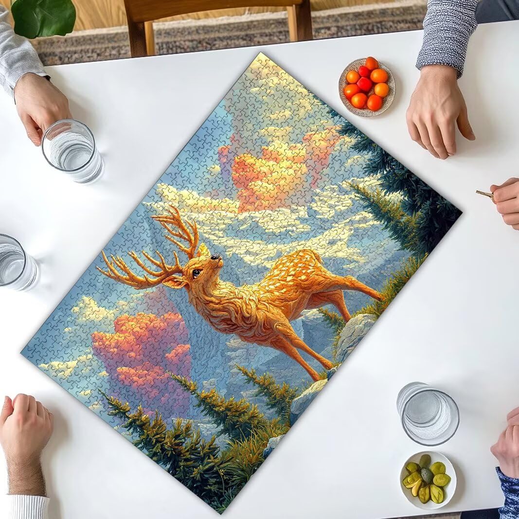 Puzzle 2000 Pezzi, Puzzle Cervo, Misura: 100x71cm, Regalo Donna/Uomo -8791
