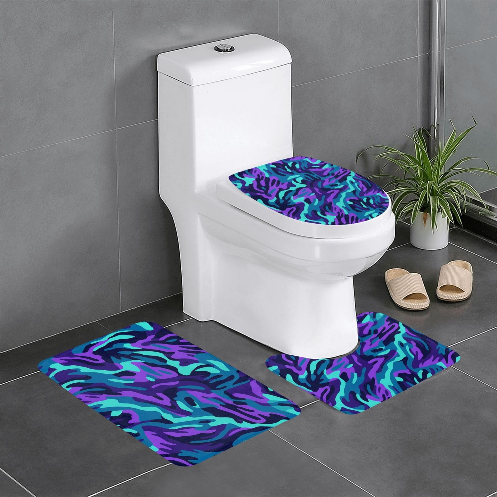 Tapis de sol flanelle zèbre pour cuisine et salle de bain
