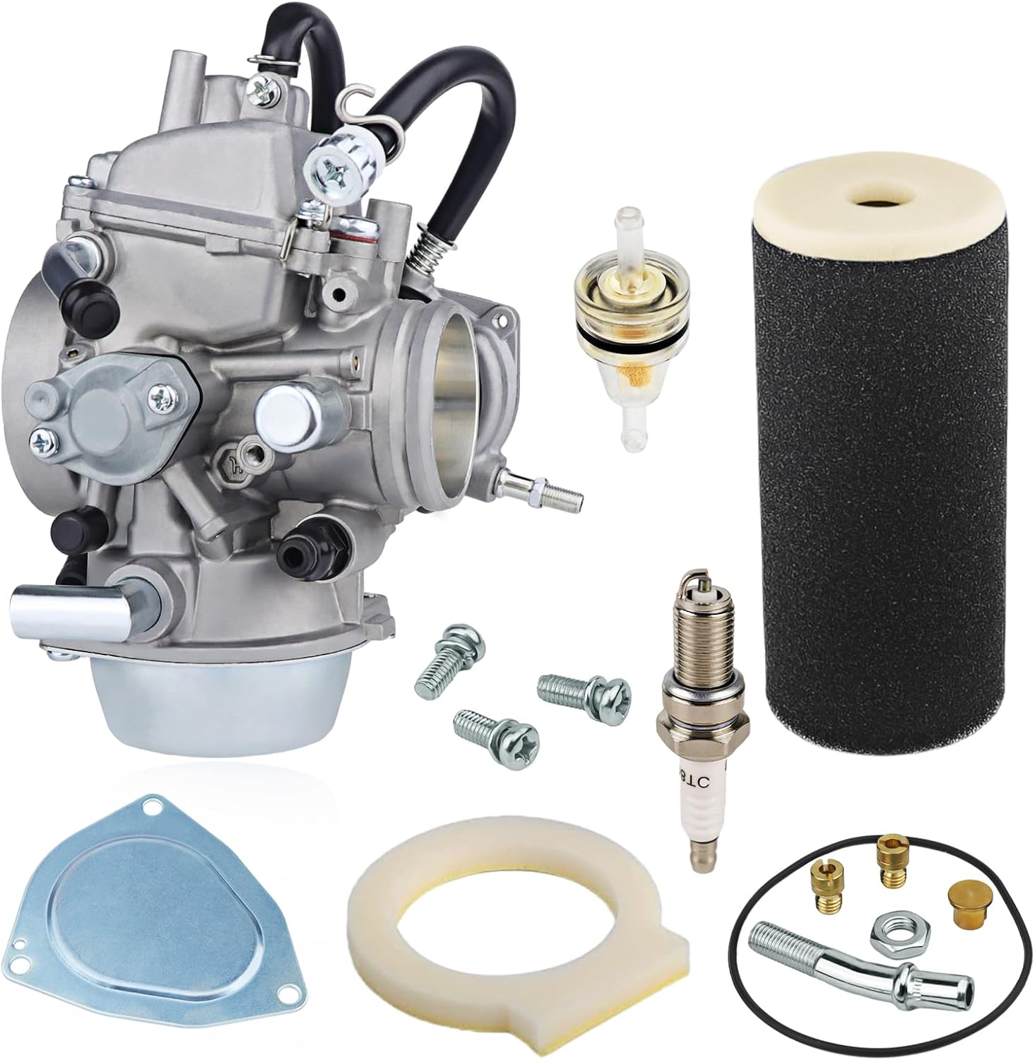 Carburetor Carb For Yamaha Grizzly 660 2002-2008 5KM-14901-00-00 5KM-14901-10-00 Air Filter foam Intake Manifold Boot Grizzly 660
