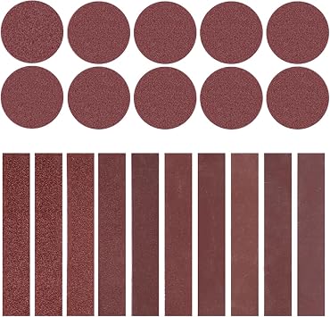10 Sheets of 2.75-Inch Sanding Paper, 10 Pieces of Grinding Sander Belt, Size 50mmx475mm, for Woodworking, Metal Polishing, Knife Sharpeners