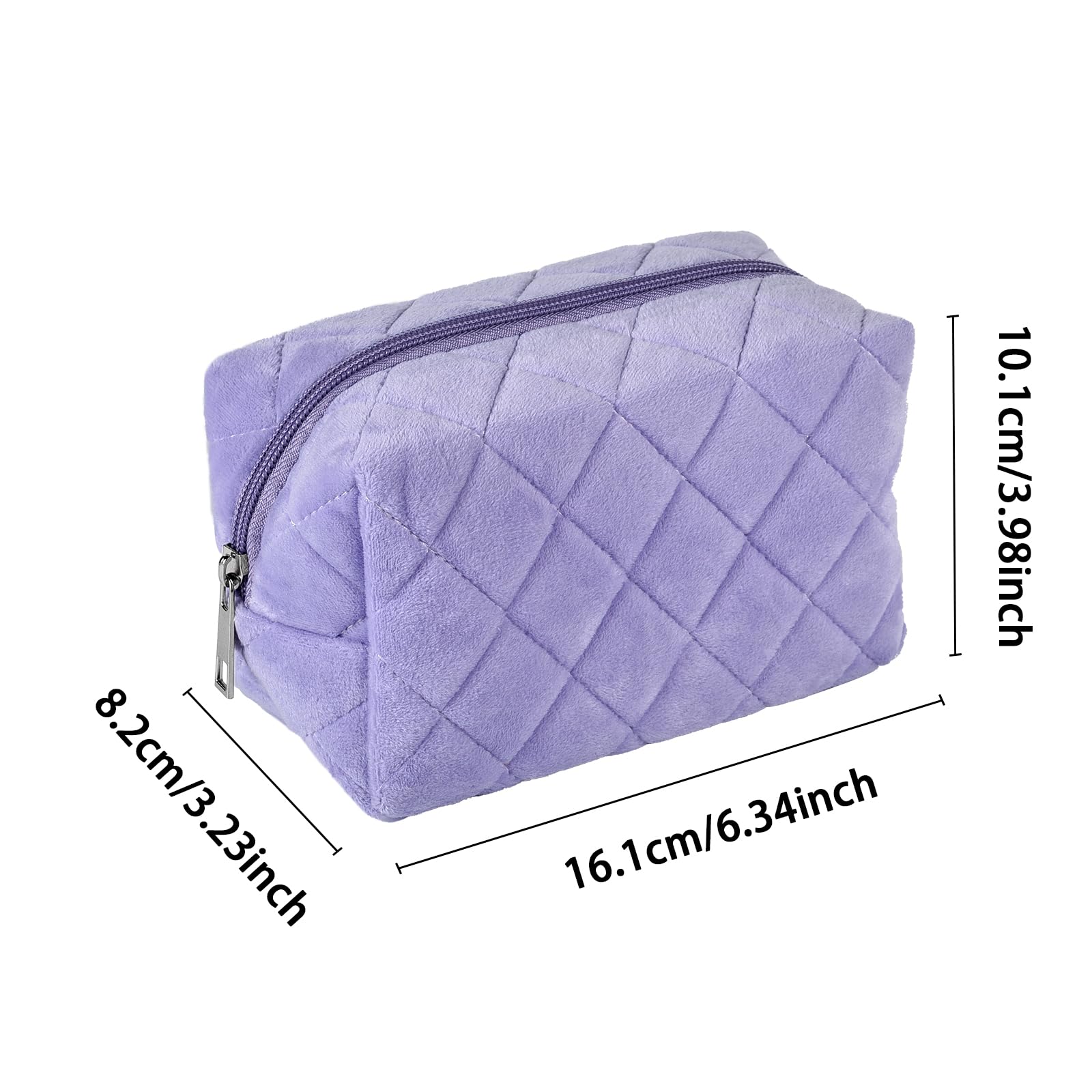 TopHomer Girls Pencil Case - Big Capacity Portable Office Stationery for Middle School High School, College Students - Beige & Purple - Image 2