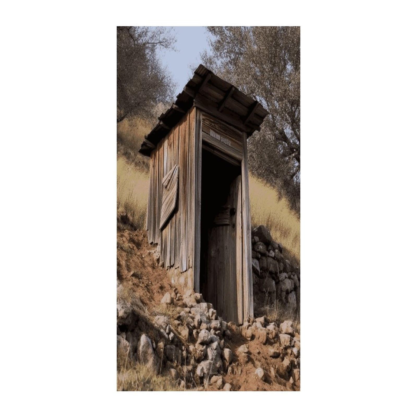 Fekiloot Style Old Ancient Outhouse Door Curtain Room Divider Curtains