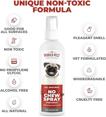 Miniatura 4 de Mighty Petz Spray sin masticar para perros – Alternativa en aerosol de manzana amarga, grande de 8 onzas. Repelente de perros, disuasorio