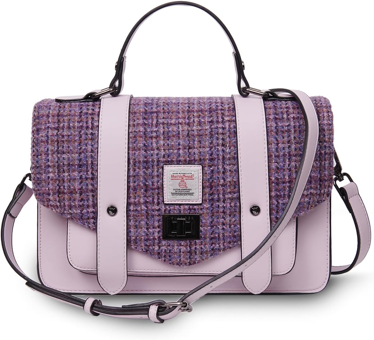 Violet Mini Dogtooth Large Satchel