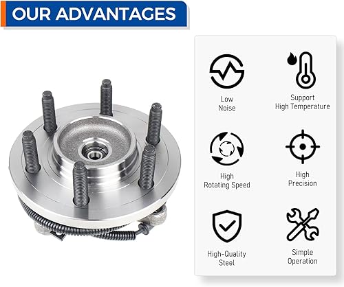 Miniatura 6 de PAROD 515142 4x4 4WD Conjunto de rodamiento de cubo de rueda compatible con Ford Expedition 2011-2014, Lincoln Navigator, Ford F150, 2011-2012 Ford