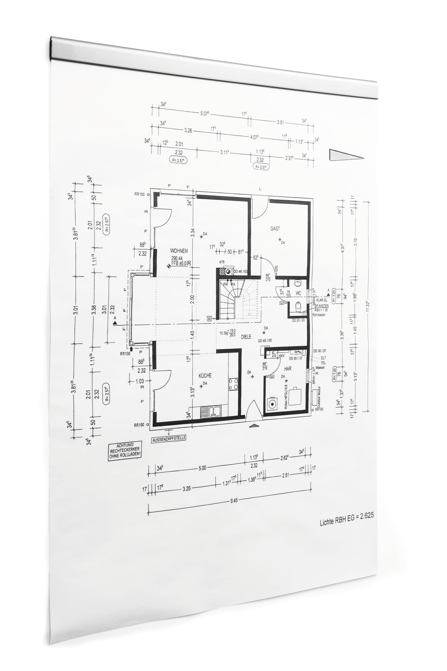 DURAFIX RAIL Barre d'Affichage pour Documents Pince Adhésive 210x17mm Lot de 5 Argent