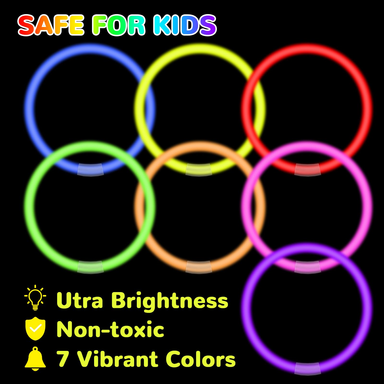 360 Pezzi Braccialetti Luminosi Fluorescenti - Per Feste, Compleanni, Halloween, Gadget Colorati - Foto 12