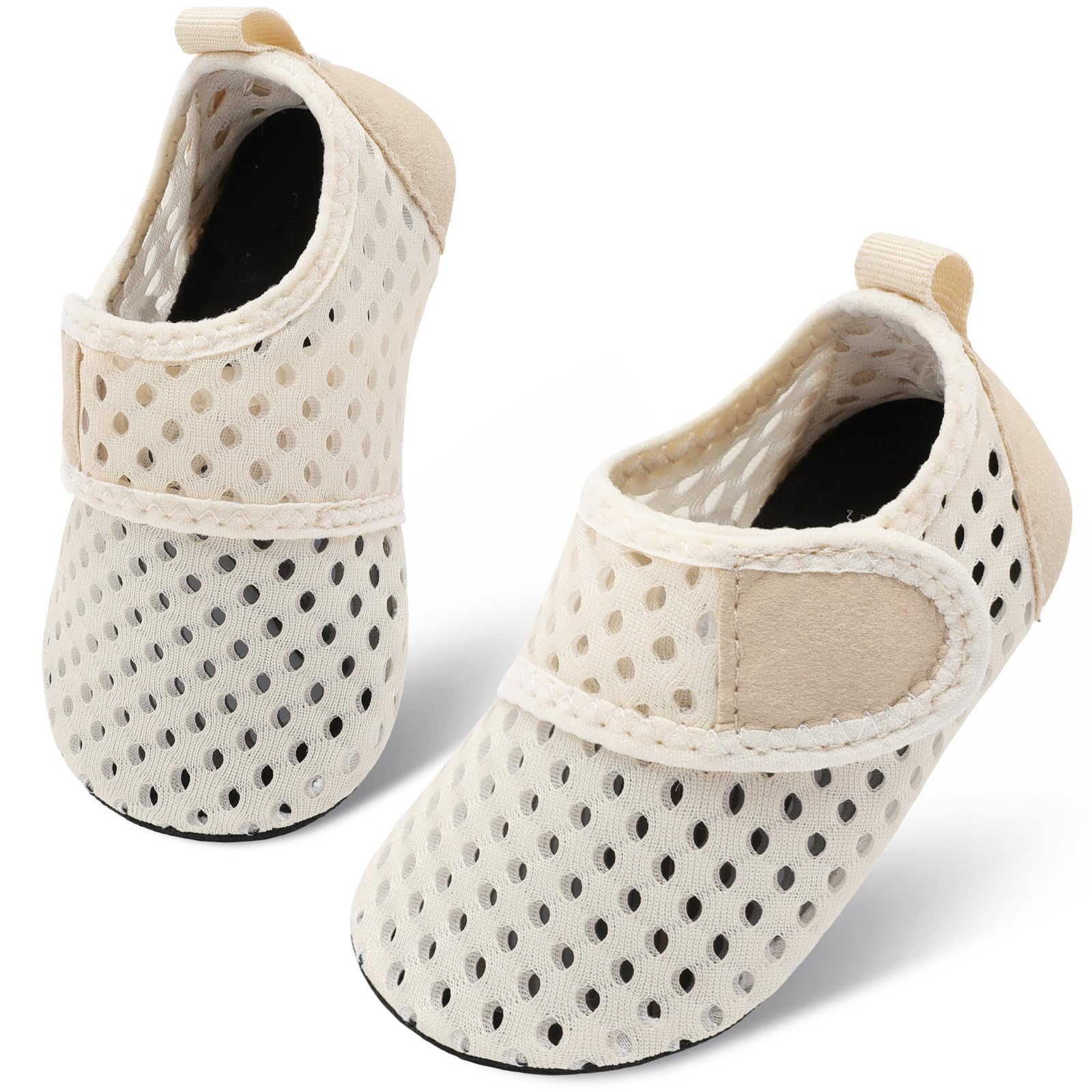 L-RUN Toddler Water Aqua Socks Quick Dry Swimming Shoes Barefoot Toddler Shoes Beige 6-12 Months=EU17-18