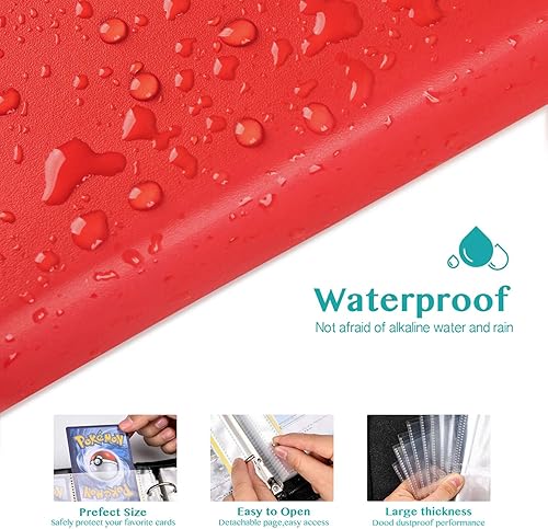 Vista 92 de Carpeta TONESPAC de 900 tarjetas de 9 bolsillos compatible con tarjetas de fútbol, tarjetas deportivas, para tarjetas intercambiables, funda