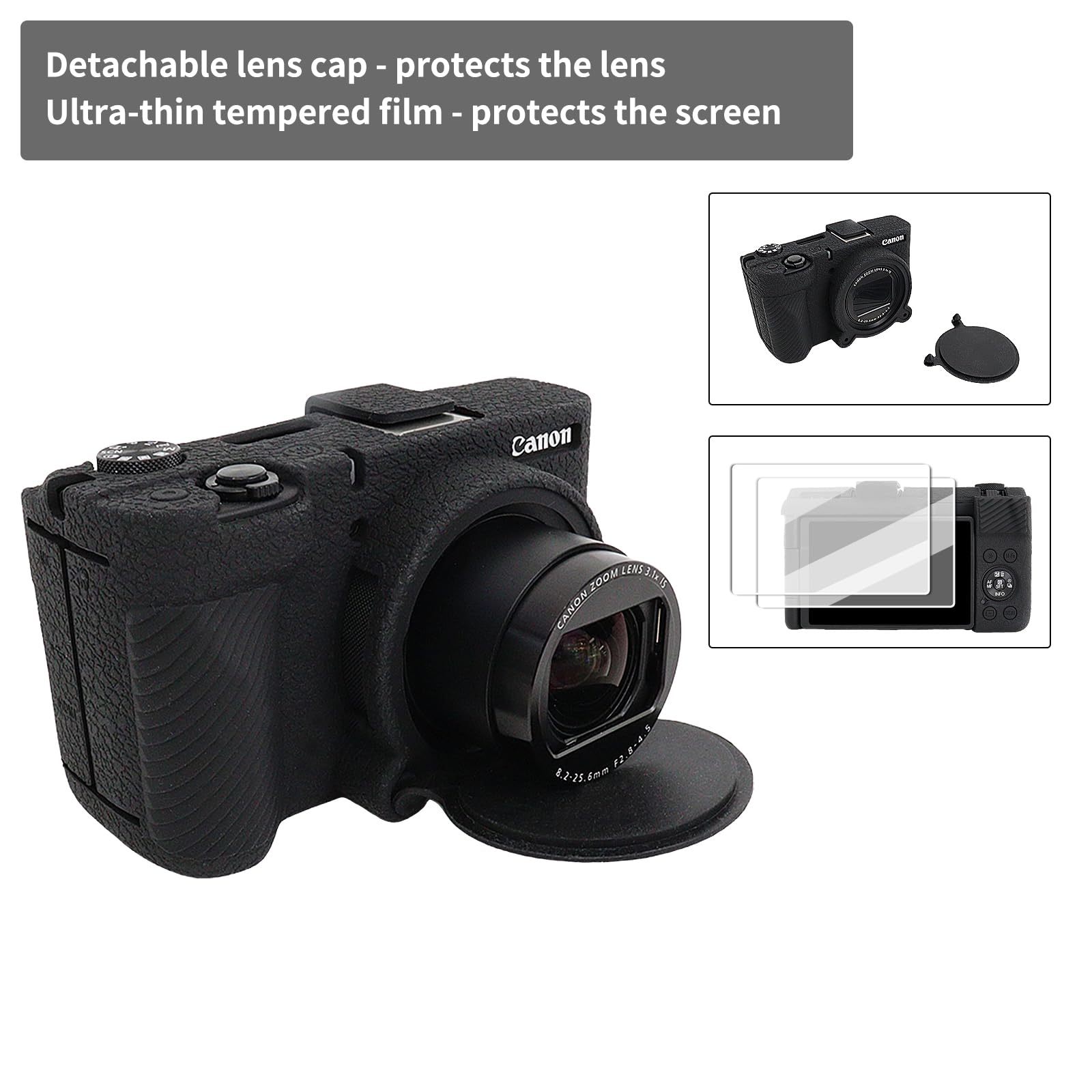 Amazon.co.jp: VOVMOEYA カメラケース Canon PowerShot V1用