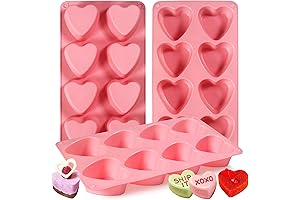 3Pcs Pink Heart-Shaped Silicone Muffin Pan: Perfect for Valentine's Day Treats