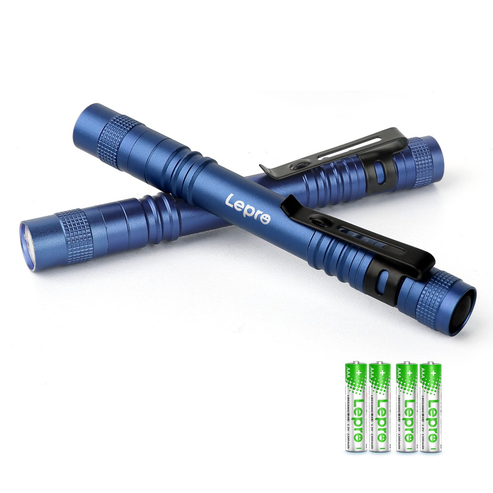 Lepro Taschenlampe, Mini LED Taschenlampe, IPX4 Wasserdicht Stiftlampe, 3 Modi Handheld Taschenlampe Klein, Stift Lampe perfekt für Inspektion, Arbeit, Reparatur (Blau)