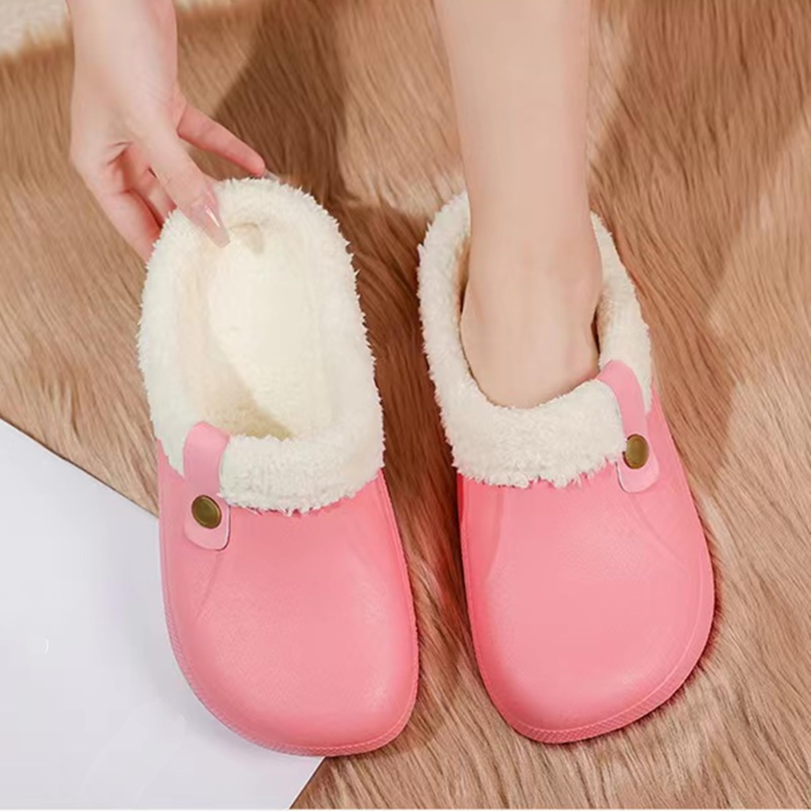 MdybF Pantofole Donna Invernali Slifori Calde per Donne Uomini A Casa Morbido Slifori di Peluche per Donne Slifori di Cotone Senza Slip