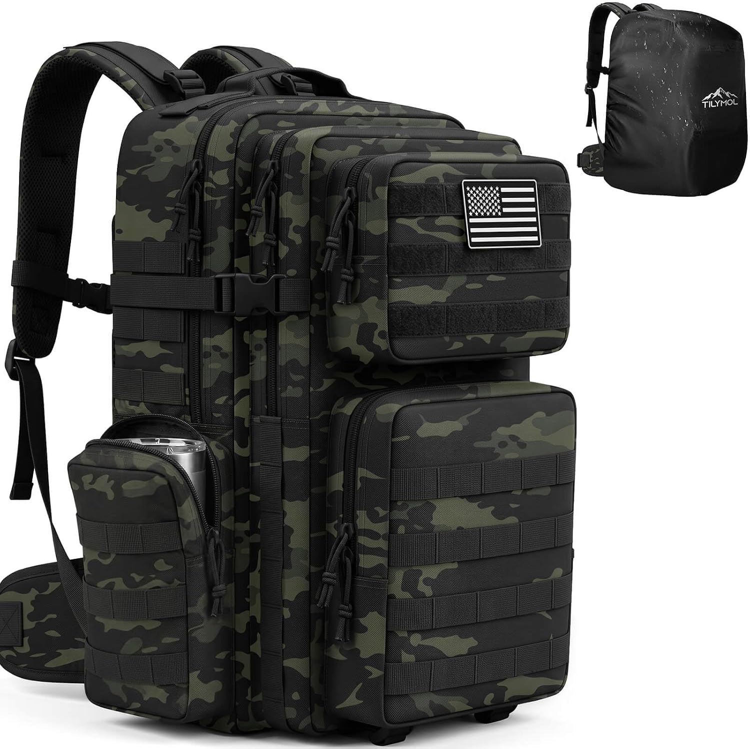  55L Military Tactical Backpack for Men & Women, Large Assault Pack