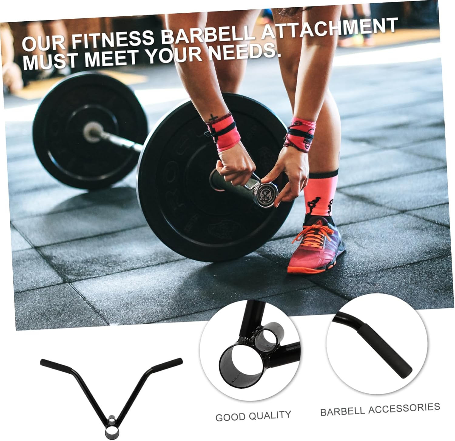 Barbell Attachment T-bar Handle Strength Training Handle for Squat Workout