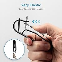 Vista 3 de Soporte para Llaves de Cinturón de Servicio, 2 Piezas Soporte Superior para Anillo de Llaves, Clip Mejorado de Liberación Rápida para Cinturón