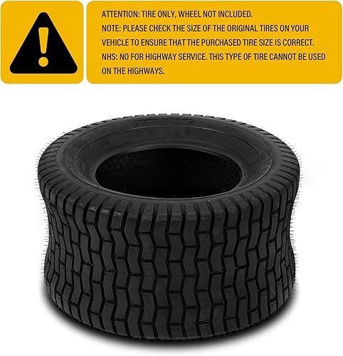 Miniatura 6 de MOTORHOT 2 neumáticos de césped de 24 x 12.00-12 pulgadas, 6 capas, 24 x 12 x 12 pulgadas, para tractor de jardín, carrito de golf, neumáticos sin