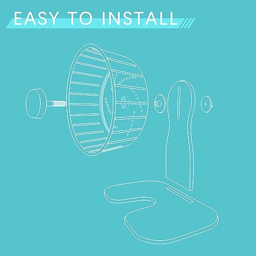 Vista 37 de Petest Rueda de ejercicio para hámster, ruedas giratorias silenciosas, diámetro de 6.7 pulgadas, color verde