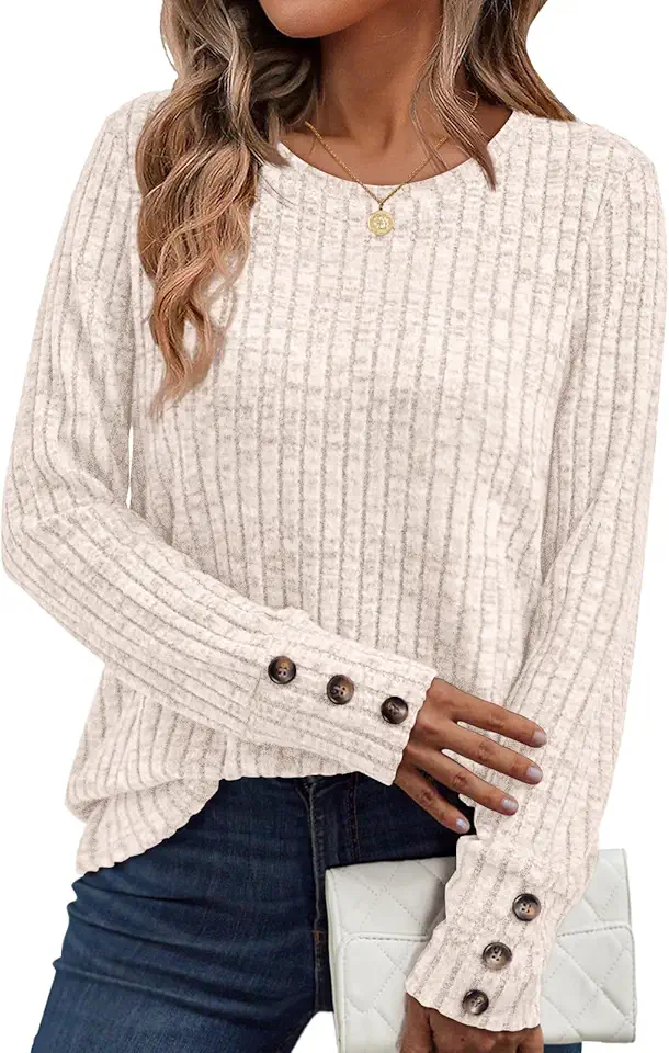 AUTOMET Women's Long Sleeve Shirts Fall Sweaters Lightweight Cute Tunic Tops Trendy Fashion Clothes 2025 Outfits