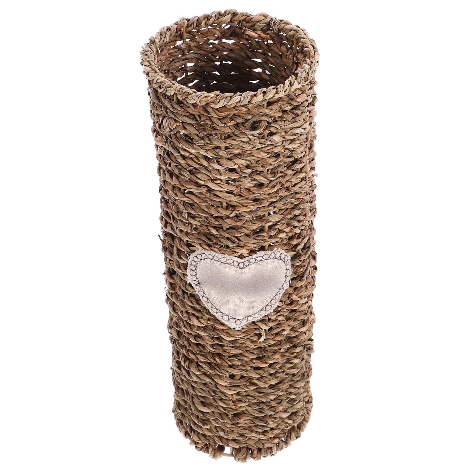 Florero decorativo de ratán para ramas secas en mesas de centro y salones modernos
