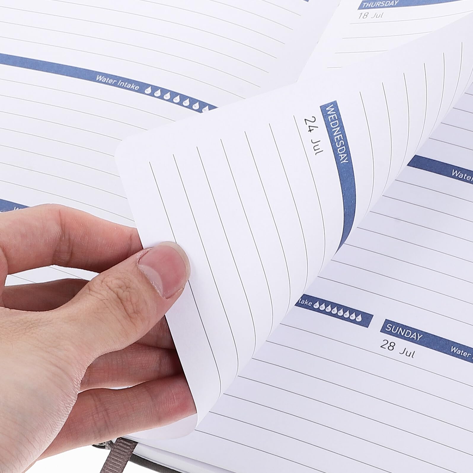 3 Piezas Cuaderno de Notas Planificador A5 Gris 18 Meses 2024-25 Cuaderno Diario Multifunción Pu para Oficina y Planificación Semanal