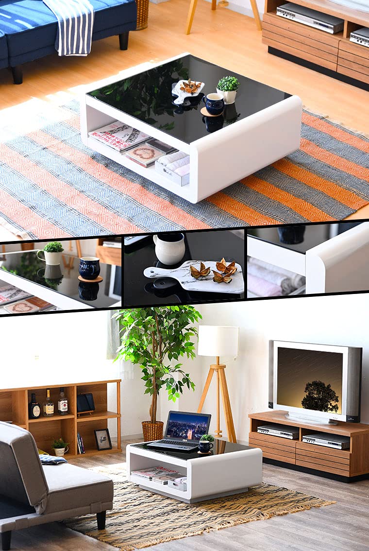 Amazon.co.jp: ガラストップ モダンデザイン ローテーブル