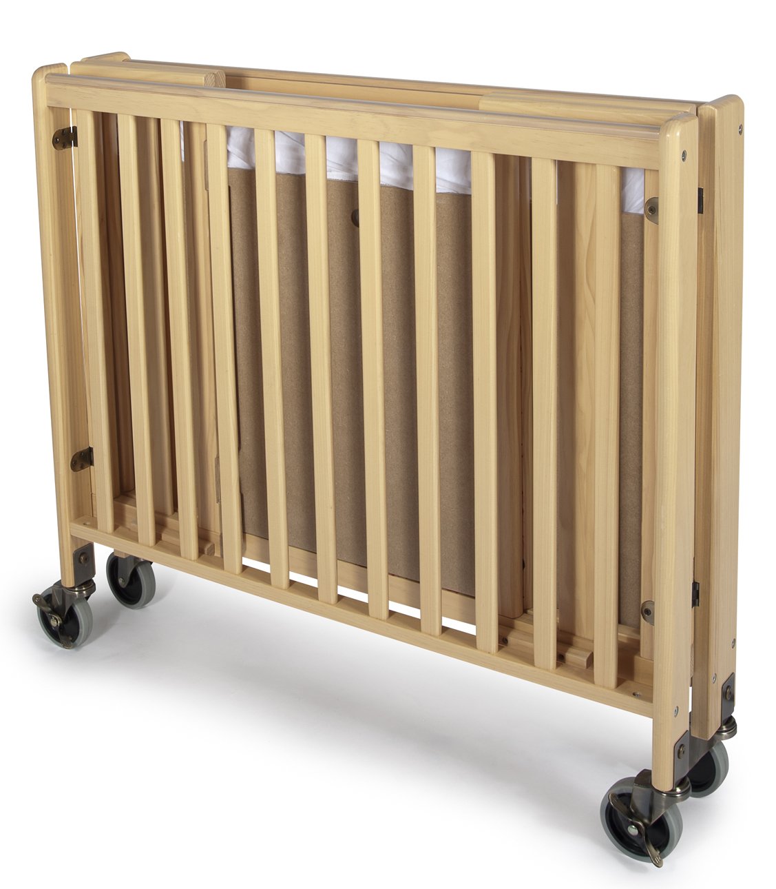 Foundations Hideaway Full Sized Folding Crib Natural Desertcart - Main Image