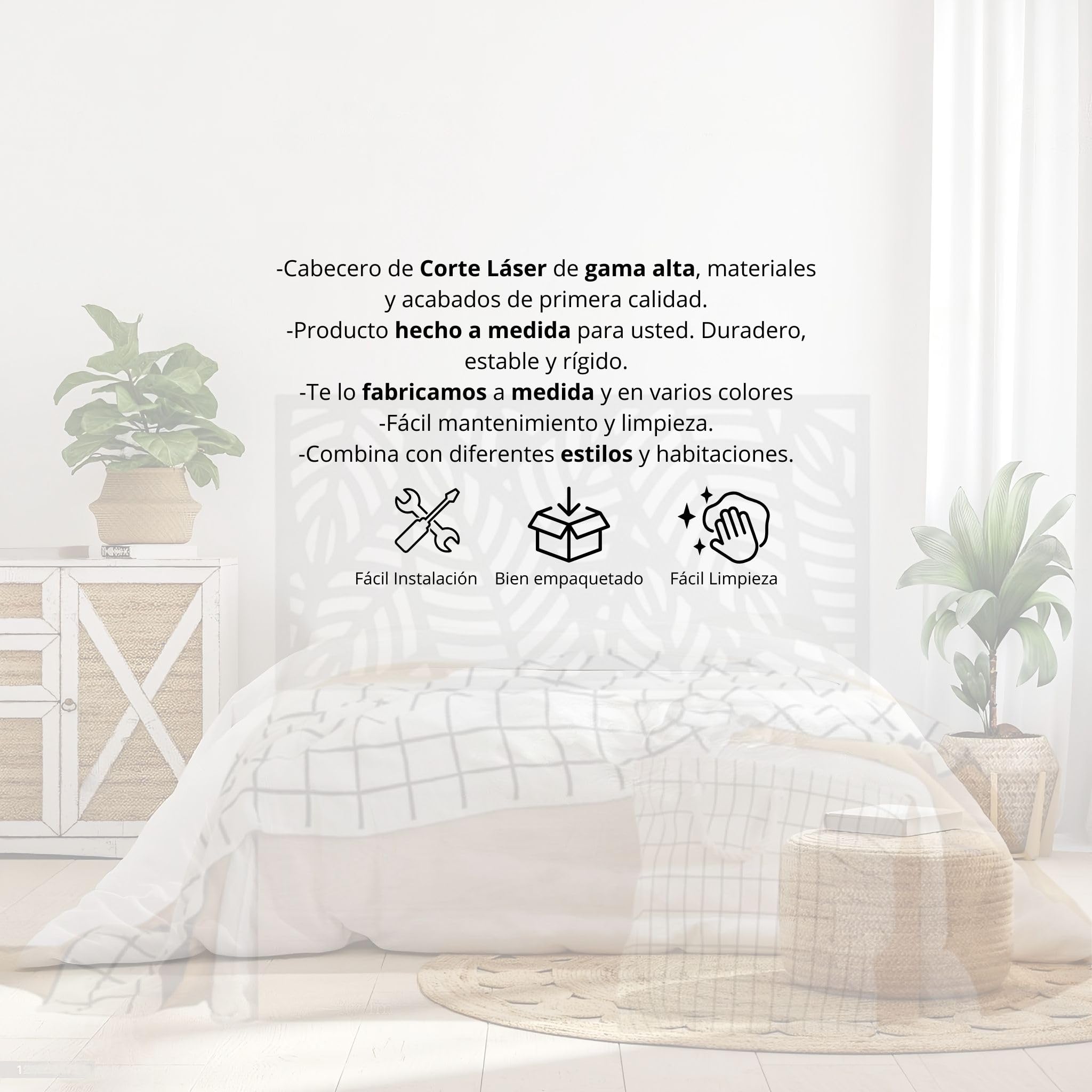 El Herrero Cabecero de Forja Corte Láser Amazonica | Cabezal para Cama de Matrimonio e Individual | Producto Artesanal de España