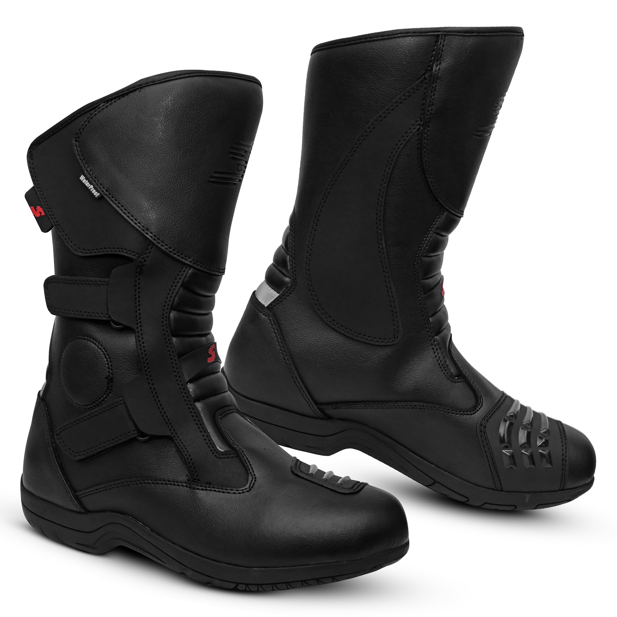 BLACK HAWK HIGH TECH MENS MOTORBIKE MOTORCYCLE CE TOURING LEATHER SHOES/BOOTS