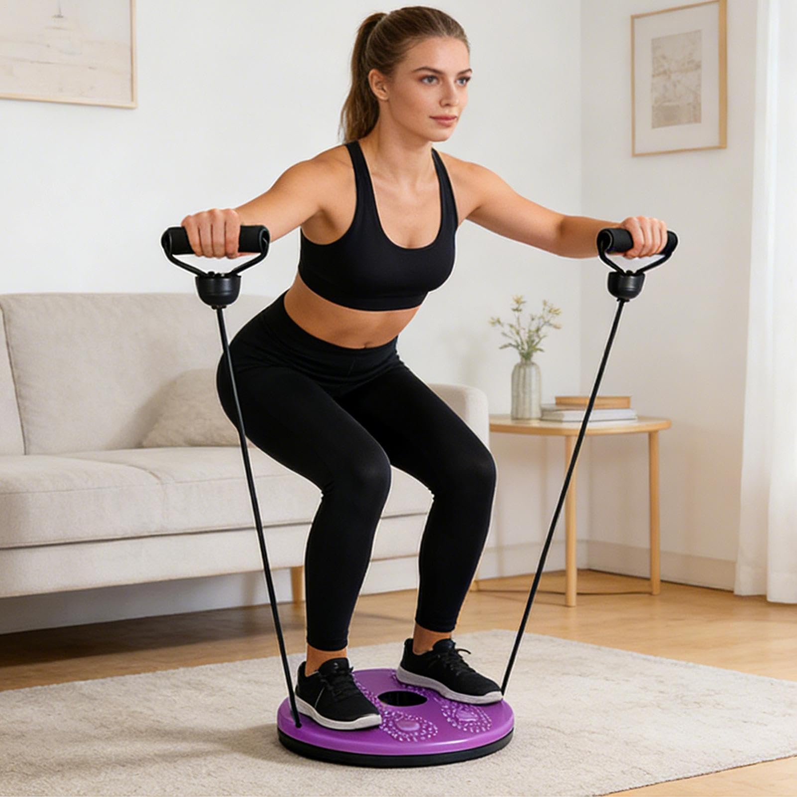 Genérico Máquina de Ejercicio para Hacer Giros - Máquina De Tabla para Esculpido De Abdominales - Rotatoria para Cintura - para Ejercicio Fitness Hogar Pilates Yoga Oficina Y Gimnasio