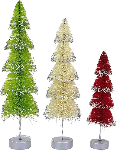 Miniatura 2 de Bethany Lowe Juego de 3 cepillos para botellas de Navidad en capas