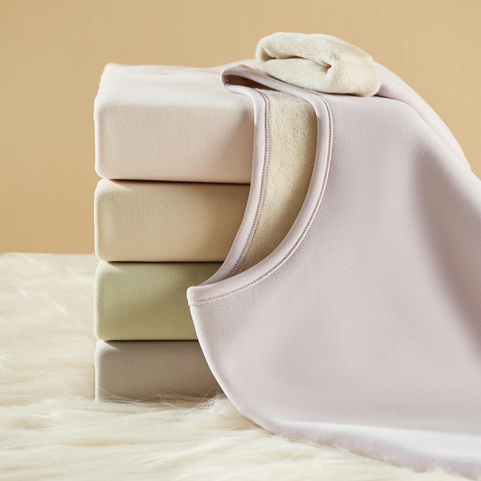 sous-Vêtements Thermiques Automne Et Hiver Extra Épais Koala Toison Chaud-Noir-m